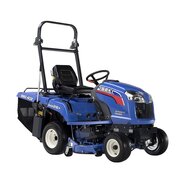 Iseki SXG216+ diesel ride-on mower with 40-inch cutting deck and high-capacity grass collector. Professional cut-and-collect lawn mower for large gardens, estates, parks and commercial grounds maintenance.