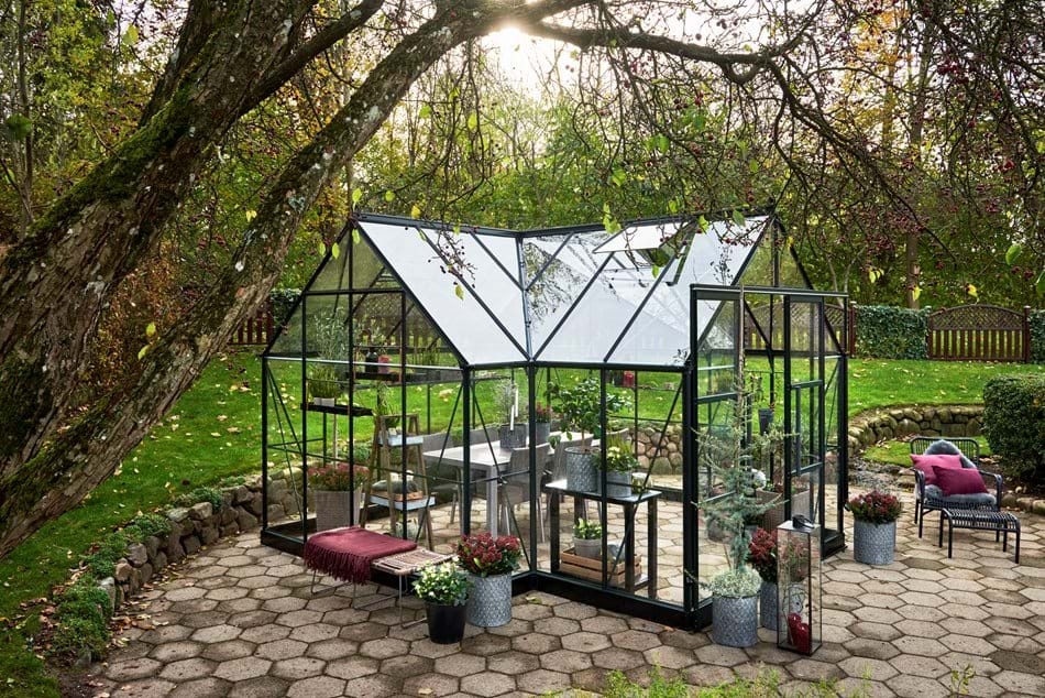 Halls Garden Room Green Toughened Glass - Steam & Moorland Garden Centre