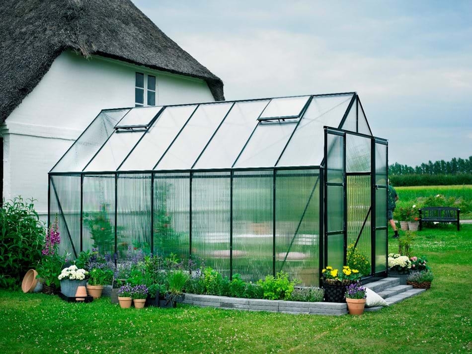 Halls Magnum 814 Forest Green Greenhouse 14x8 Polycarbonate - Steam ...