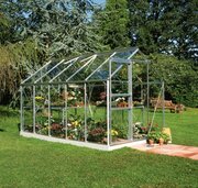 Halls Popular 610 Aluminium Greenhouse 6 x 10 Horti Glass Short Panes