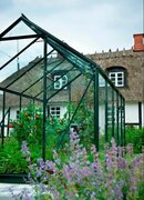 Halls Popular 610 Forest Green Greenhouse 6 x 10 Tough Glass Long Panes