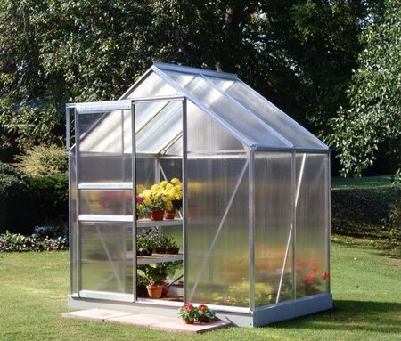 Halls Popular 64 Aluminium Greenhouse 6 x 4 Polycarbonate