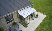 Halls QUBE Lean-To Greenhouse 612 Black Toughened Glass - image 2