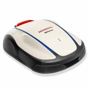 Honda HRM 1000 Miimo robotic lawnmower product image showing compact automatic mower design on white background