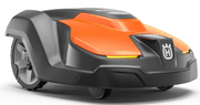 Husqvarna Automower 520 EPOS commercial robotic mower front angled view showing wire-free EPOS autonomous mower