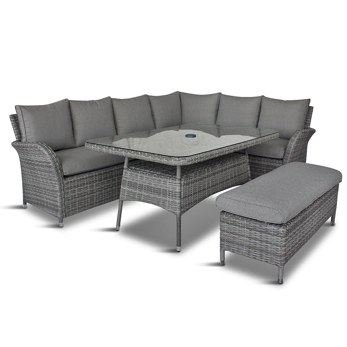 LeisureGrow - Monaco Stone Rectangular Dining Modular MSTO/SET10 ...