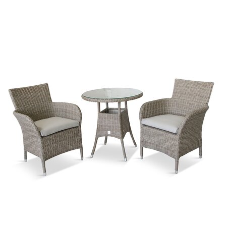 LeisureGrow - Monte Carlo Sand 2-seat Dining Set -MCSA/SET1 - image 1