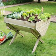 1m Wooden Garden Veg Bed full image