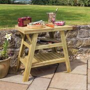 BBQ Side Table full image with food on it