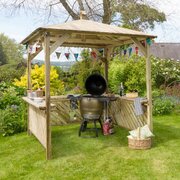 Zest 4 Broxton BBQ shelter in a garden