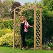 Daria Garden arch lady stood in front of it