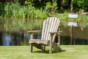 Lily relax wooden garden chair in a garden environment - full shot of the chair
