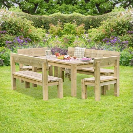 Zest 4 Leisure Philippa table, 2 bench and & 2 chair set 00007 - image 1